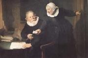 REMBRANDT Harmenszoon van Rijn The Shipbuilder and his Wife (mk25) oil painting